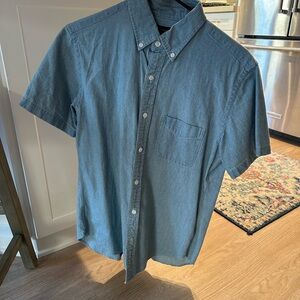 JCREW Men's Blue Button-Down Shirt